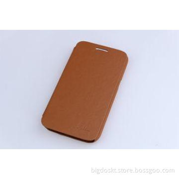 Samsung I869 Leather Cases Coffee Color With PC + PU Leathe